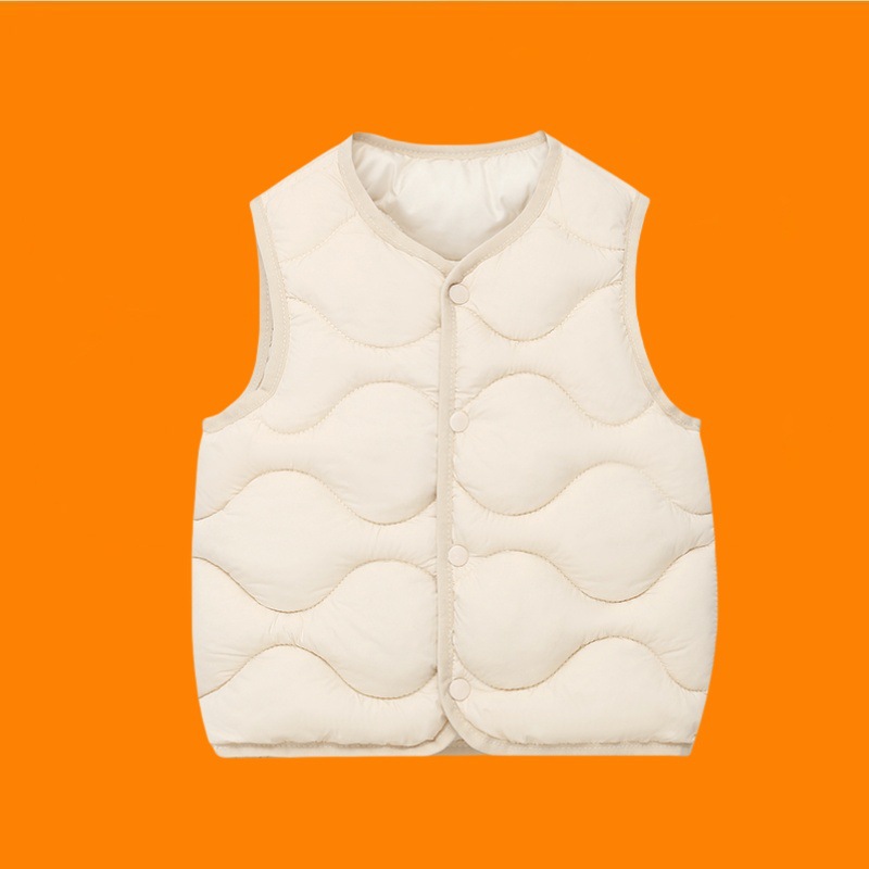 Otoño y invierno nuevo pato amarillo para niños chaleco de algodón chaleco de algodón caliente para niños pequeños, niños pequeños, niños pequeños, chaleco de algodón para niños pequeños