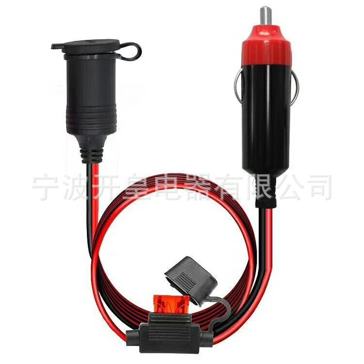 供应车载点烟器电源线延长线 打火点烟器转车充带灯12V 24V