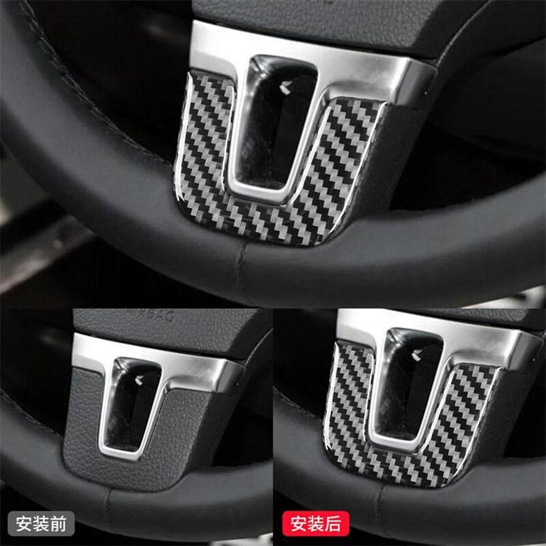 Suitable for Volkswagen 12-18 Models Magotan Cc Carbon Fiber Interior Modification Parts Steering Wheel Lower Trim Decorative Sticker