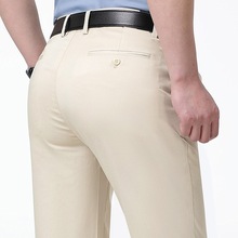 2025夏季新款男士休闲裤中腰男装薄款长裤子直筒男式纯色品牌男裤