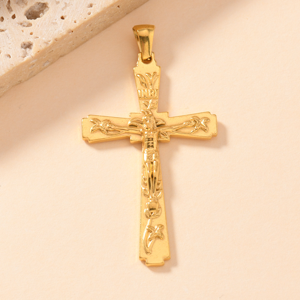 5g Weight Pendant Jewelry Making Type 40*26mm Jewelry Making Size Jewelry Accessories Classification 1 Piece Quantity 304 Stainless Steel Material Cross, Vocabulary Words/Name Pattern All Seasons Season Polished Finish Retro, Simple Style, Classic Style Style 1 Piece 40*26mm 304 Stainless Steel Cross Vocabulary Words/Name Polished Pendant Jewelry Accessories 1