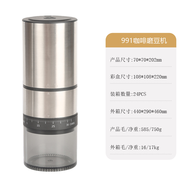 Molino Eléctrico Portátil para Café