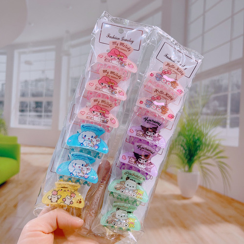 Korean children's cartoon anime Kuromi small grabber hair claw headdress grabber hair claw horse tail claw jewelry hair accessories