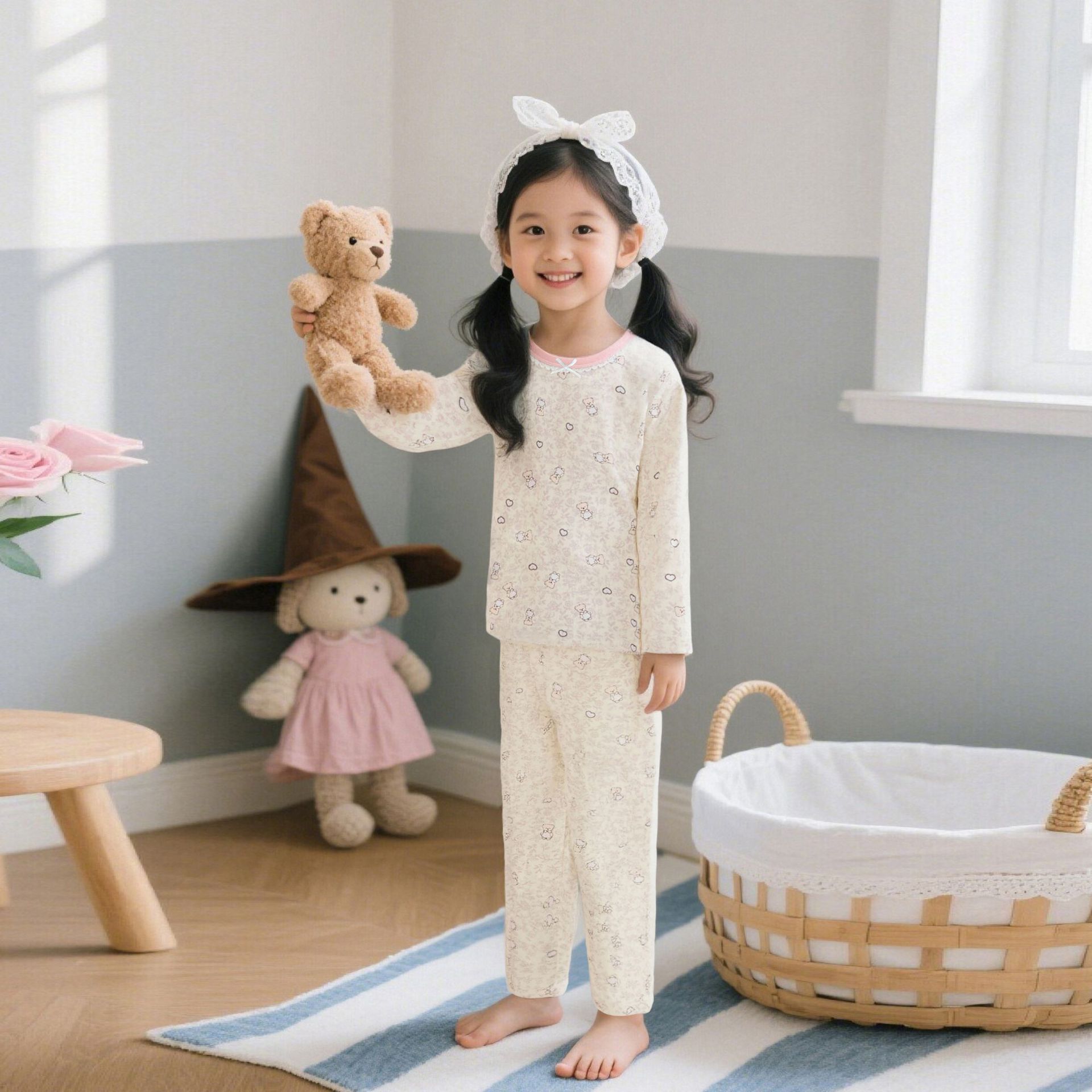 Niños Laica ropa para el hogar para niños Hombres y Niñas A clase de chaqueta de otoño pantalones de otoño conjunto de pijamas