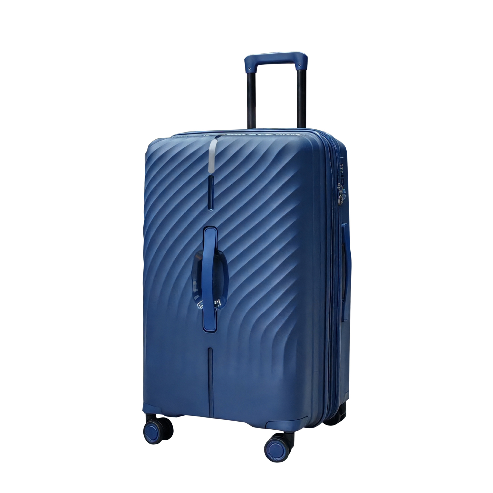 Vali nhựa PP khóa kéo chống trộm 28 inch ngăn ướt khô bánh xe đa năng Yeziwang — màu xanh sapphire ngọc trai, Màu đen, trắng, màu xám kim loại chi tiết 12
