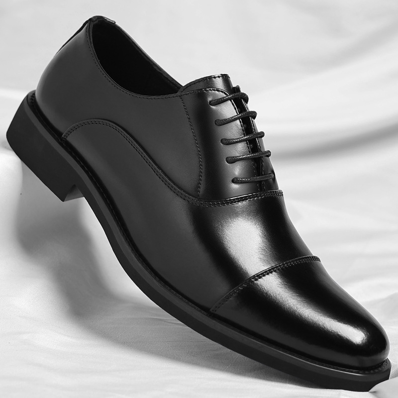 Cross-Border Men's Leather Shoes, Men's Business Shoes, Large Size Men's Shoes, Formal Three-Joint Men's Leather Shoes, British Style Lace-Up Shoes