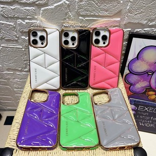 For Bubble Apple iPhone15Promax Phone Case Diamond Electroplated TPU Fashion 14Plus Protective Case X