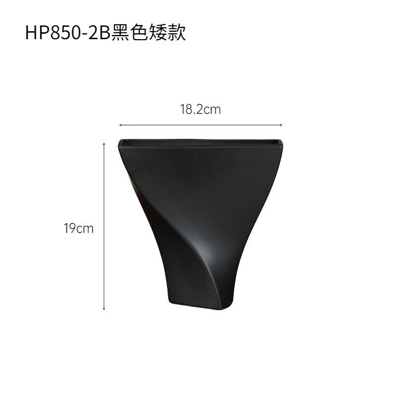 Moderno simple en blanco y negro medieval silencioso vaso de cerámica decoración floral sala de estar modelo de sala de estar decoración floral porche al por mayor