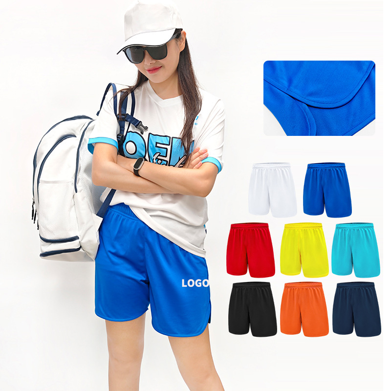 Cross-Border In-Stock Volleyball Shorts with Slits, Quick-Dry Fitness Badminton Running Five-Point Soccer Training Sports Shorts for Women