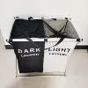 Black and white double lattice belt tied mesh (with bagged model)