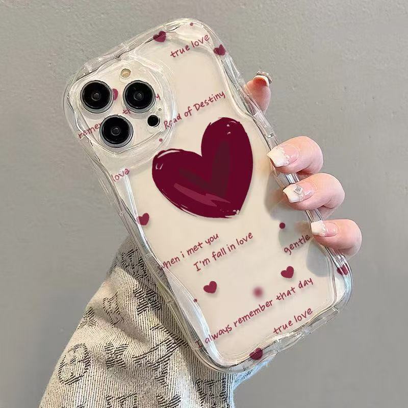 Patrón de borde curvado para iphone15promax funda para teléfono móvil 11 transparente Apple 16 anti-caída 14pro Japón y Corea 13/12