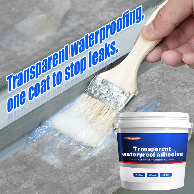跨境透明防水胶卫生间补漏材料堵漏王浴室瓷砖外墙裂缝防水涂料