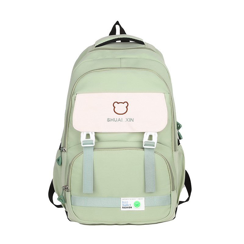 Nueva mochila coreana para mujeres de color contrastante, mochila de estudiantes de primaria y secundaria de gran capacidad, mochila de viaje simple