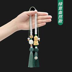 黄杨木如意祥云汽车挂件高级车载后视镜莲花香包手工内饰车挂
