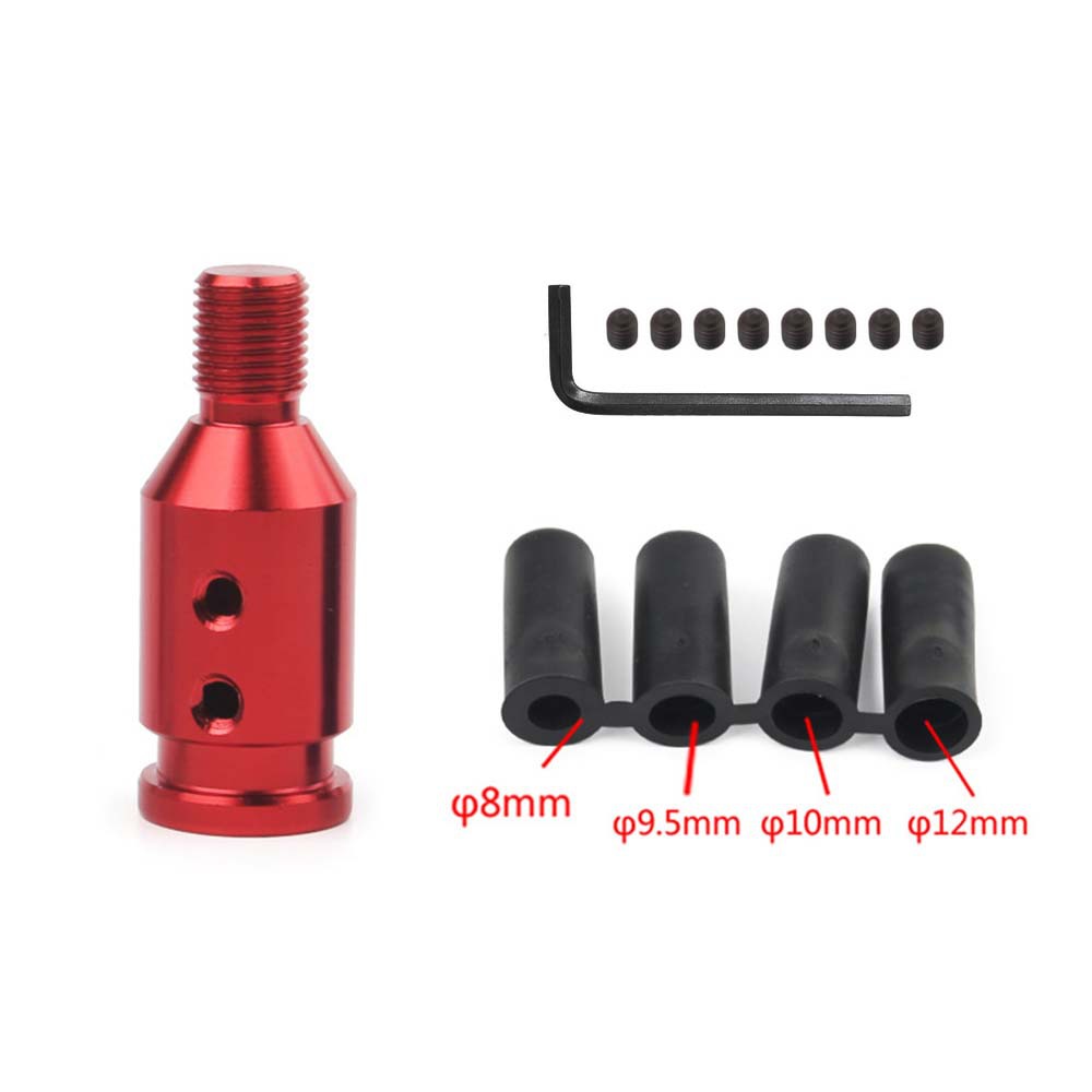 Car Gear Shift Head Thread Converter Universal Gear Lever Adapter Aluminum Alloy Fixed Dust Cover