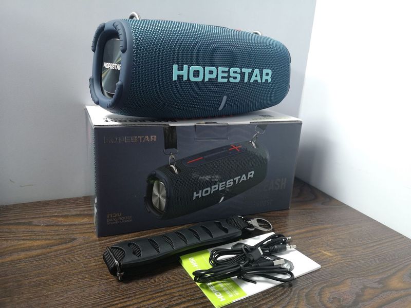 HOPESTAR H50 アウトドアポータブルワイヤレスBluetoothスピーカー 大出力デュアルスピーカー 大音量 ハンドストラップ付き FMラジオ搭載|undefined