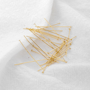 14K����ᘱ�ɫƽ�^�DIY��� T��� 0.6*40mm��ɫ�� 50��һ��