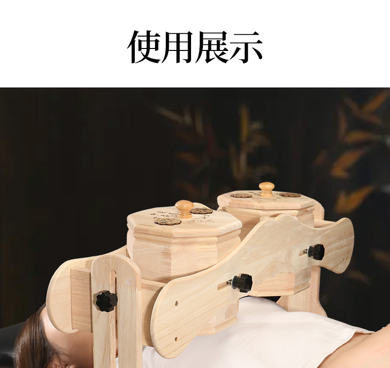 Wooden Moxibustion Box for Women Breast Area Warming Tool with Smoke Filter Cover Portable Ai Jiu in use