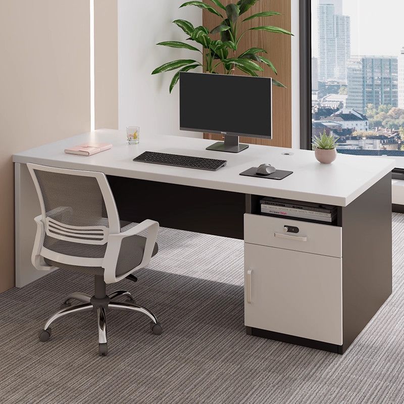 Office Desk and Chair Combination Simple Modern Manager Desk Office Computer Desk Employee Workstation Home Desk