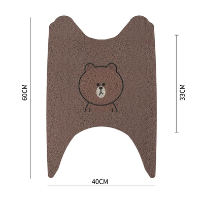 Electric vehicle foot mat foot pad battery car foot - long-style-bear-bear-comes-with-velcro