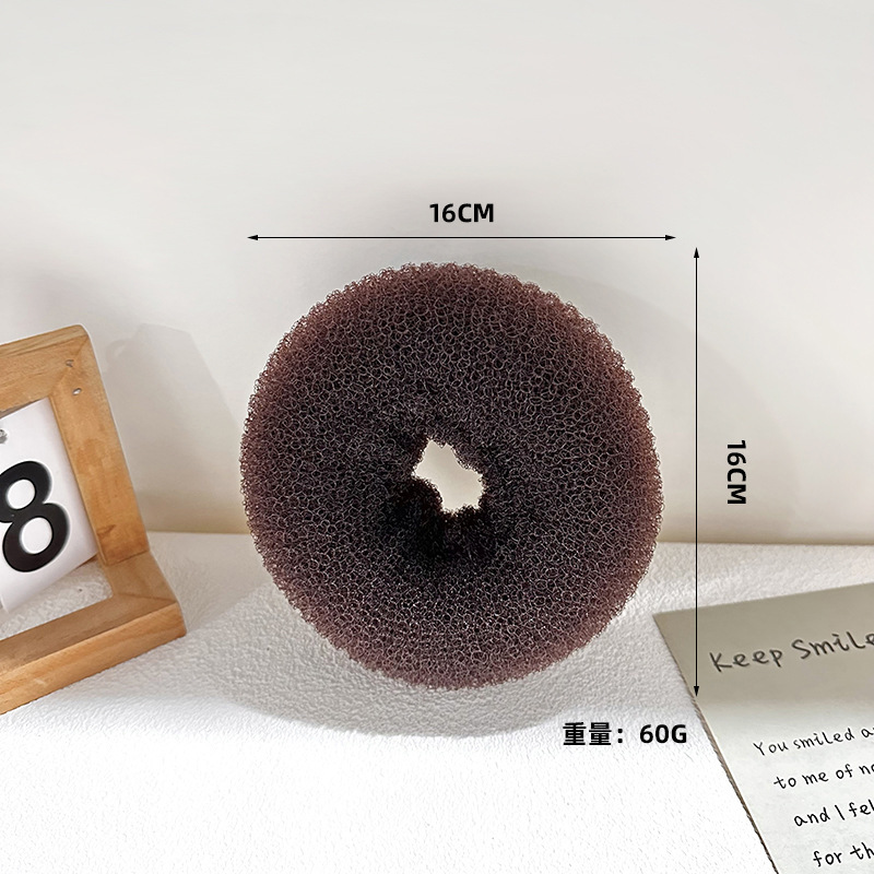 Platillo de rosquilla, mujer perezosa, lazo para el cabello con cabeza de bola esponjosa, artefacto para niños, tocado de capullo, accesorio para el cabello coreano