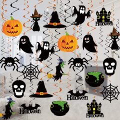 新しいハロウィン装飾ハンギングスパイラルハロウィンカボチャテーマイベントパーティースパイラル用品装飾