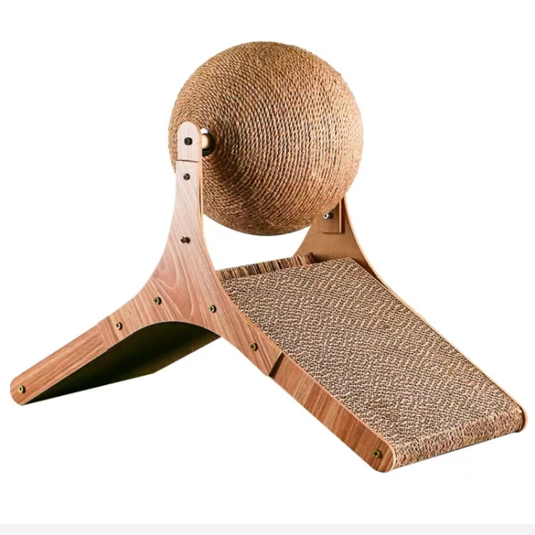 Rueda gigante para gatos, bola de agarre vertical para gatos, desgaste resistente sin desechos, amolador de garras super grande, juguetes para gatos para aliviar el aburrimiento.