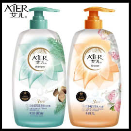 艾儿洗沐组合白松露控油蓬松柔顺洗发露白茶魅力润肤香氛沐浴露1L