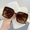 Square fashionable sunglasses, glasses solar-powered, retro sun protection cream, 2022 collection, UF-protection, wholesale