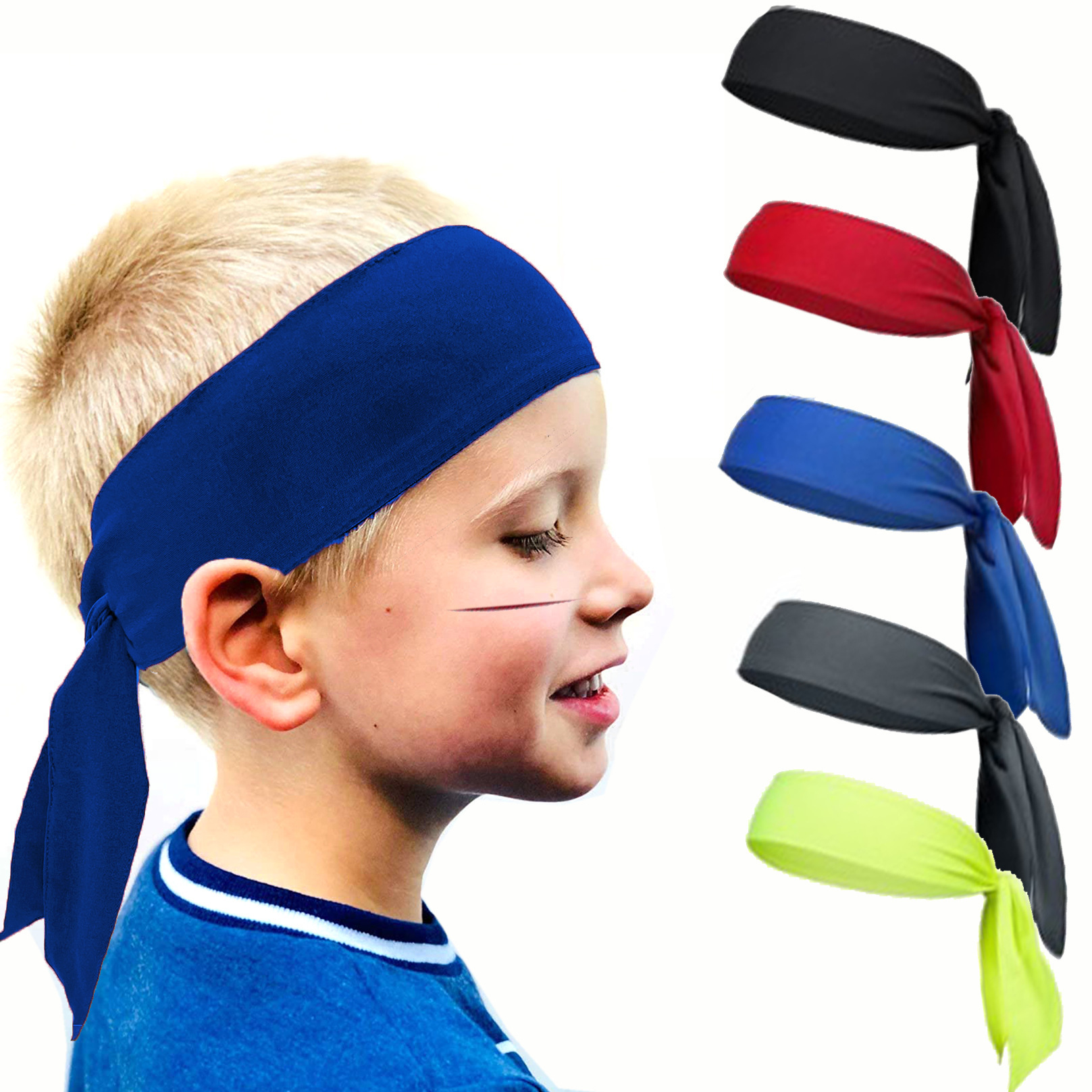 European and American children's sports headband baseball solid color Headband Game tennis sweat-absorbent sports yoga hair band hair accessories wholesale