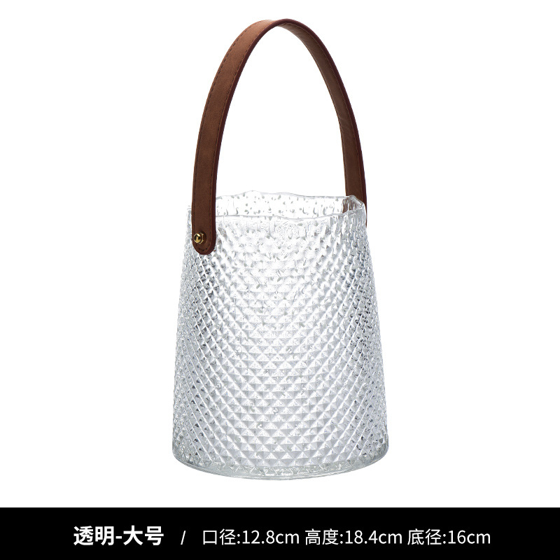 야광 휴대용 꽃병 투명 대형