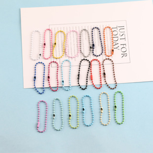 Color Creative Baked Ball Chain Curdine Card Hanging Chain DIY Handmade Bag Key Buckle Chain Tag Chain