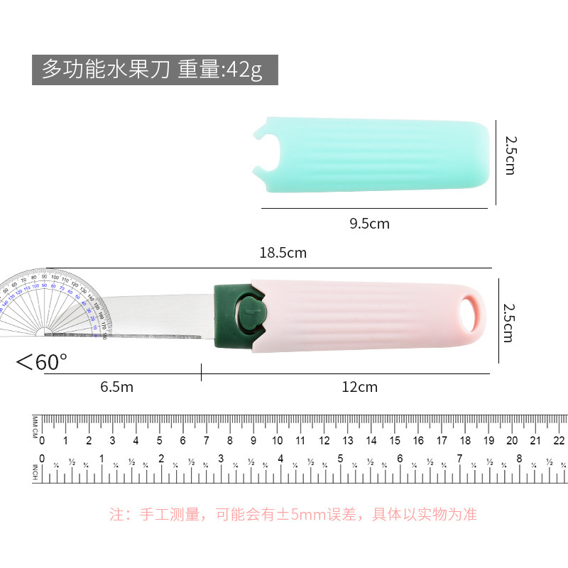 Nuevo cuchillo multifuncional de frutas portátil de cocina cuchillo de frutas casero de peeling de melón