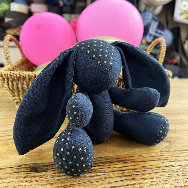 Patchwork creativo conejo muñeca Lu bordado hecho a mano material de bricolaje Paquete de regalo de los niños decoración del hogar grandes orejas de conejo