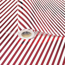 厂家直供金属红色条纹 80g铜版纸 爆款礼品礼盒批发创意包装纸