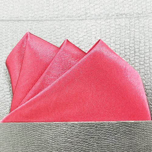 Manufacturer men's suit pocket square solid color glossy polyester silk square scarf handkerchief multi-color optional