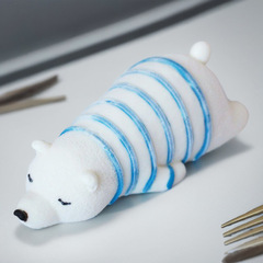 三信 趴趴熊硅膠模具DIY香薰蠟燭擺件車載擴香石磨具網紅同款模具