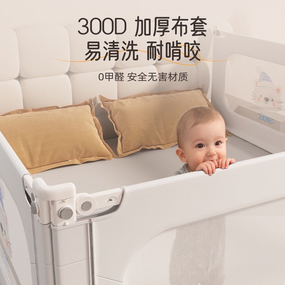 Base triangular en forma de U cerca de cama infantil bebé antiaída cerca de cama cerca de cama cerca