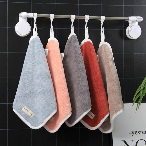In-stock coral fleece Japanese-style square towels—infant and baby saliva towels, small face-washing towels, absorbent hand towels, bath towels.