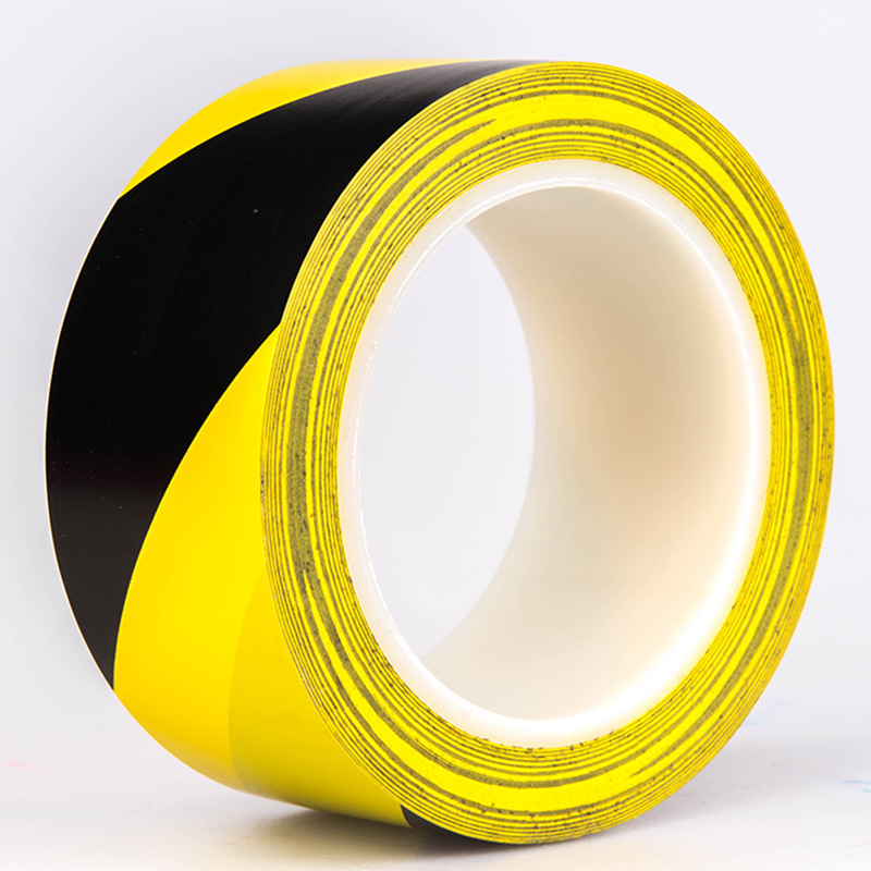 Cinta de advertencia de PVC negra y amarilla de 33 metros, marcador de advertencia para taller, marcado de piso tipo cebra, industrial y resistente al desgaste.