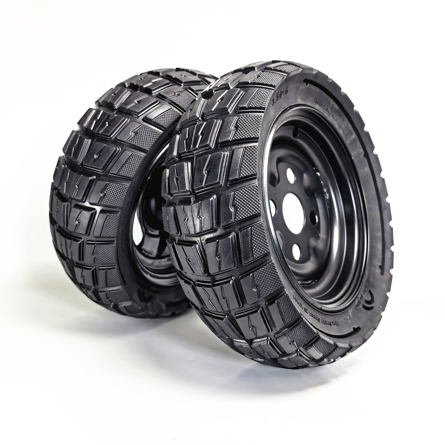 3.50-6 solid tire wheel 10inch leisure four-wheel electric vehicle non-inflatable anti-explosion tire front and rear wheel assembly
