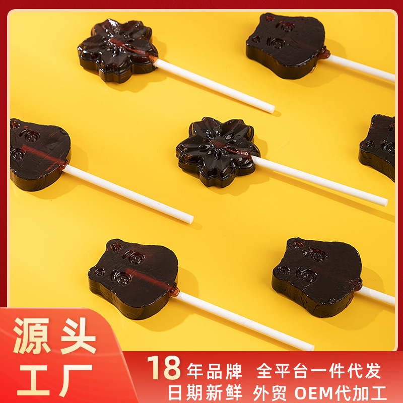 Autumn pear grease Lollipop children Throat snacks fruit recreational machines wholesale Hard Candy