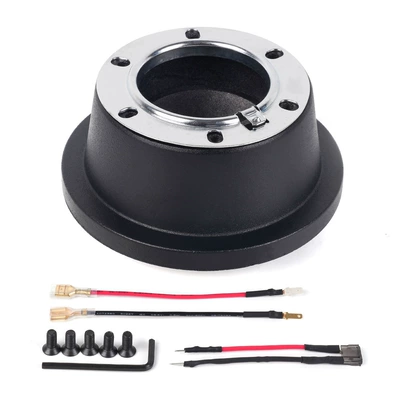 Car Modification Parts Steering Wheel Connector Steering Wheel Hub Base Suitable for Ford Mustang and Other Car Models (Cab and accessories) - black