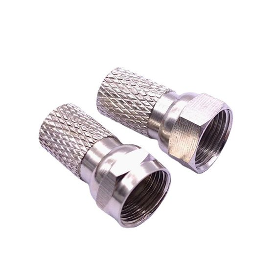 All copper metric inch TV connector self-tightening F-head screw F-head branch distributor amplifier Connector 75-5