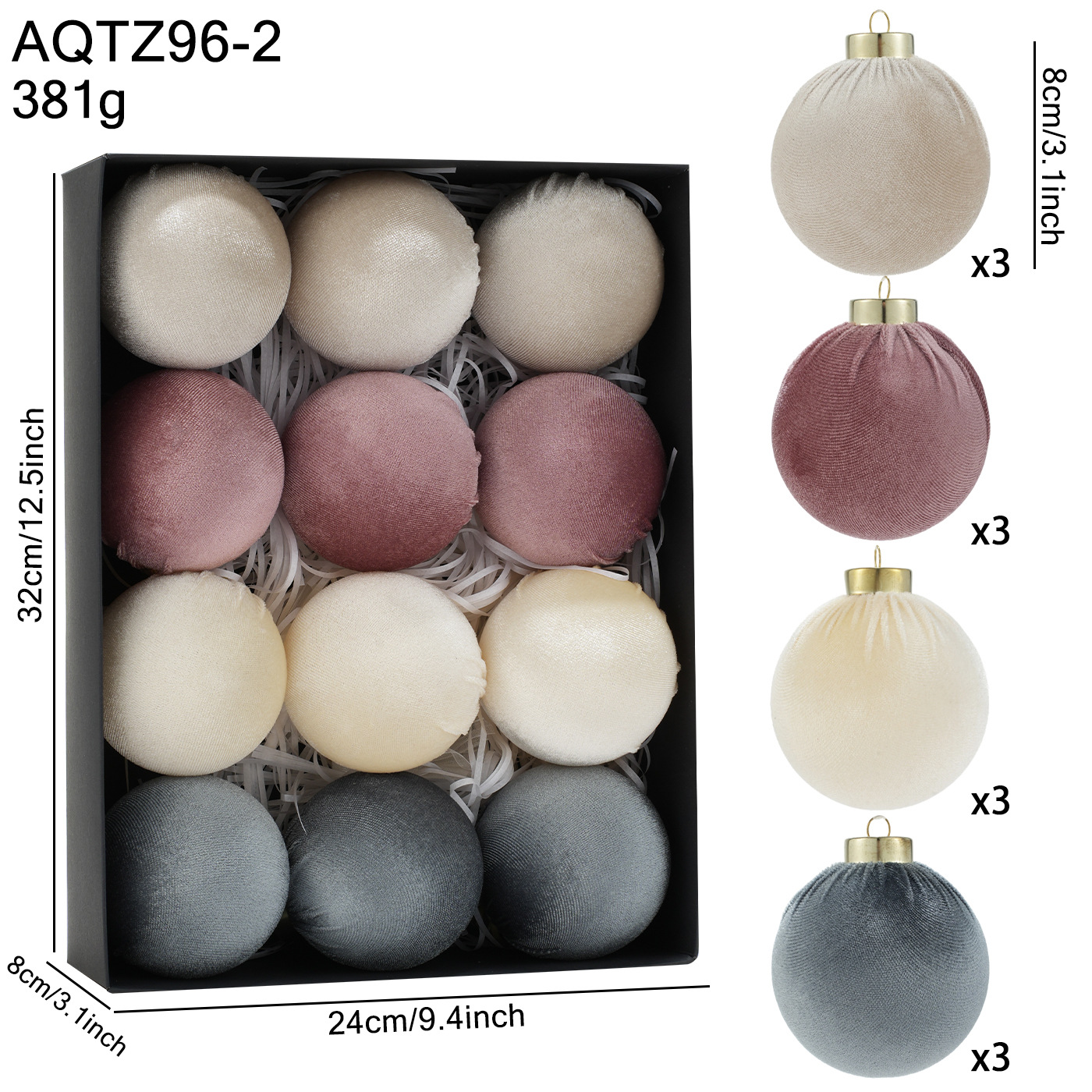 Bolas de tela transfronteriza tela de lana bola de plástico árbol de Navidad decoración colgante colgante decoración de la escena de la bola colgante props image 7