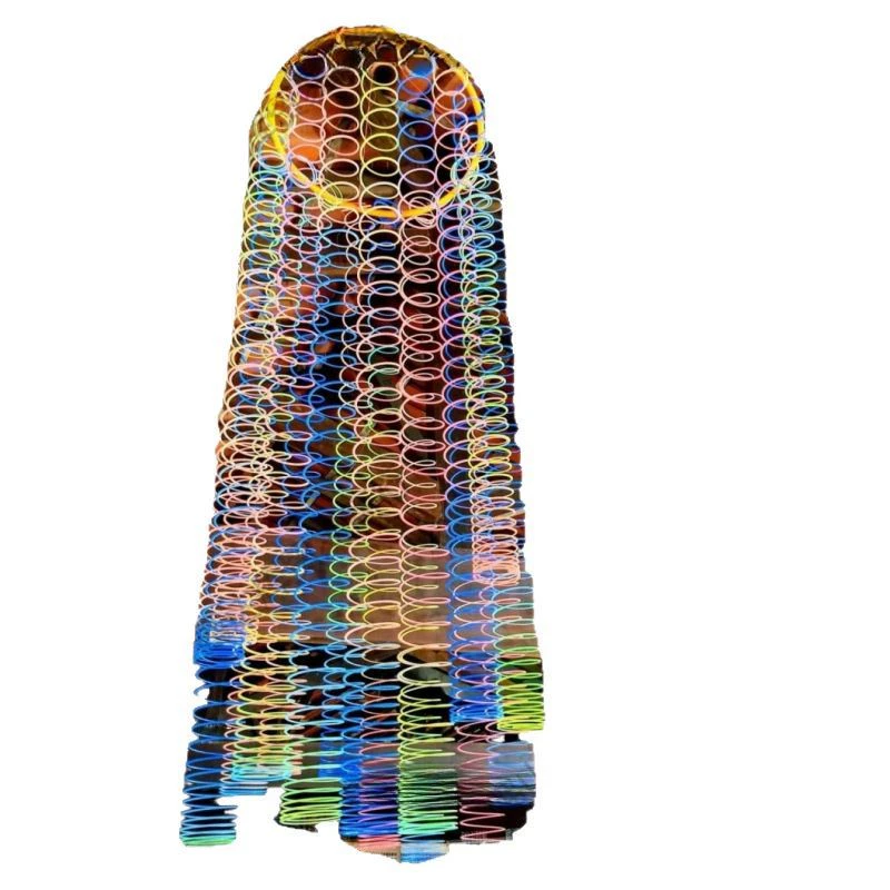 Публичная интерактивная радужная игрушка Slinky для детского сада, ручная работа