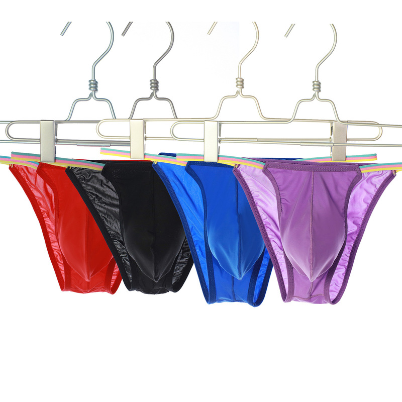 New Seven-Color Foreign Trade Men's Underwear Ice Silk Breathable Sexy Fashion Bikini Low-Waist Sexy Briefs for Men New Seven-Color Foreign Trade Men's Underwear Ice Silk Breathable Sexy Fashion Bikini Low-Waist Sexy Briefs for Men