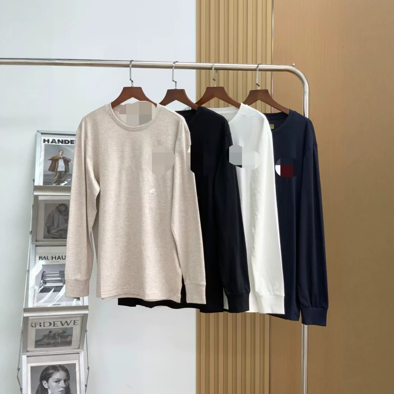 Full-label top version, verifiable Ralph Lauren RL pure cotton pony logo embroidered solid color round neck men's long-sleeve t-shirt Full-label top version, verifiable Ralph Lauren RL pure cotton pony logo embroidered solid color round neck men's long-sleeve t-shirt