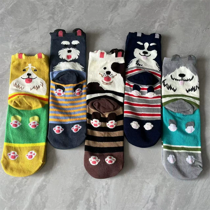 (Cross-border trading), Japanese three dimensional cartoon cute socks, Korean style, mid-length