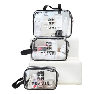 New PVC Transparent Toiletry Bag Storage Waterproof Cosmetic Bag Portable Portable Toiletry Cosmetic Bag